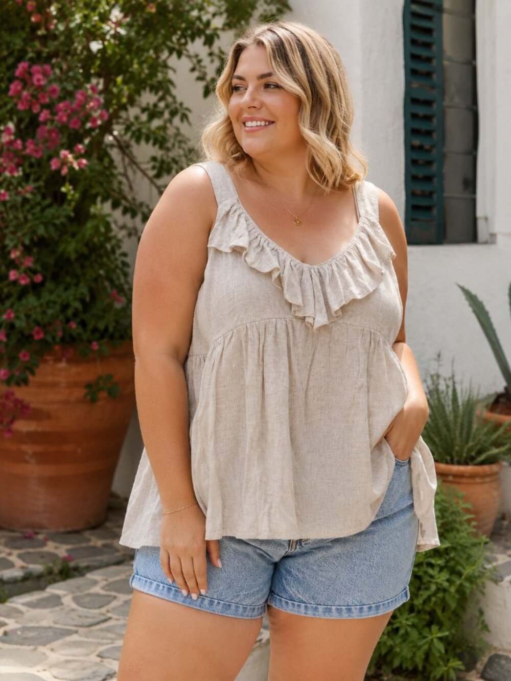 ASOS Design Curve Suntop, Size: US 14